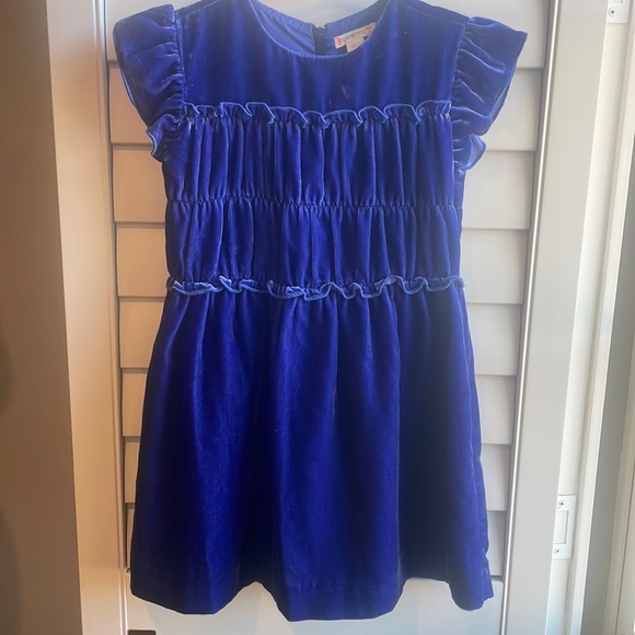 Crewcuts blue velvet dress 5 - Picture 1 of 4